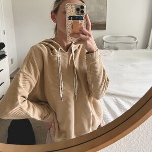 Aerie ribbed pullover hoodie